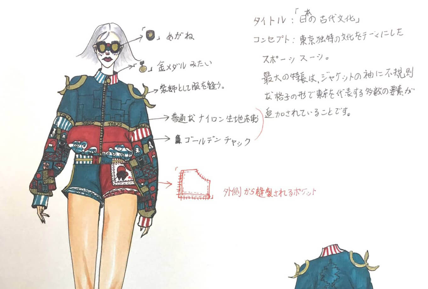 ファッションデザイン画授業